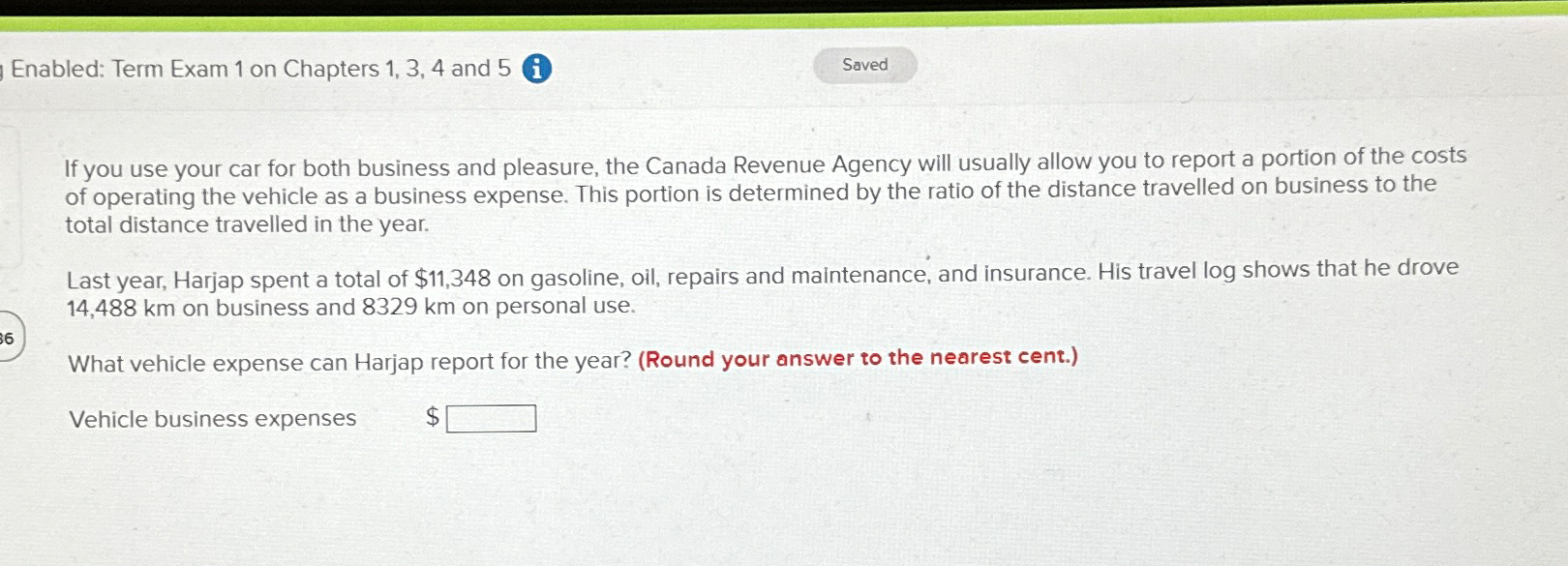 Solved Enabled Term Exam 1 ﻿on Chapters 1, 3, 4 ﻿and 5If