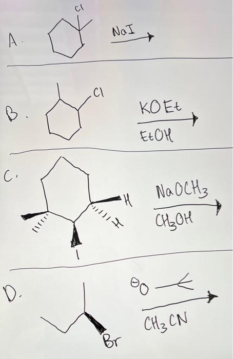 Solved 1. Complete each of the following reactions. (For | Chegg.com