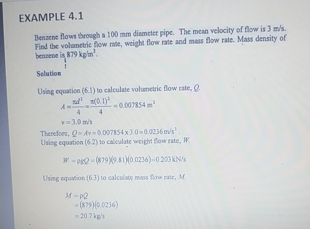 Solved Question 5 Water flows through a pipeline in figure