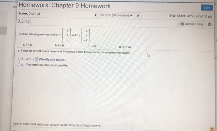 Solved Save Homework: Chapter 9 Homework Score: 0 of 1 pt 22 | Chegg.com