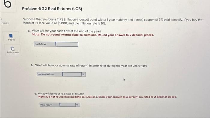 Solved Suppose That You Buy A TIPS (inflation-indexed) Bond | Chegg.com