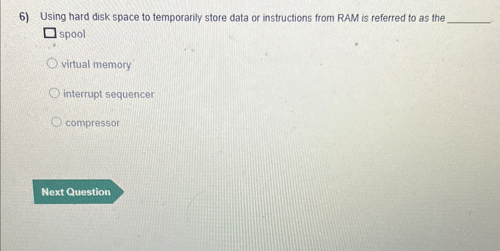 Solved Using hard disk space to temporarily store data or