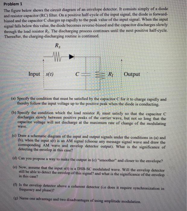 Solved Problem 1 The figure below shows the circuit diagram | Chegg.com