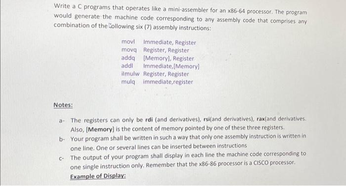 Solved Write a C programs that operates like a | Chegg.com