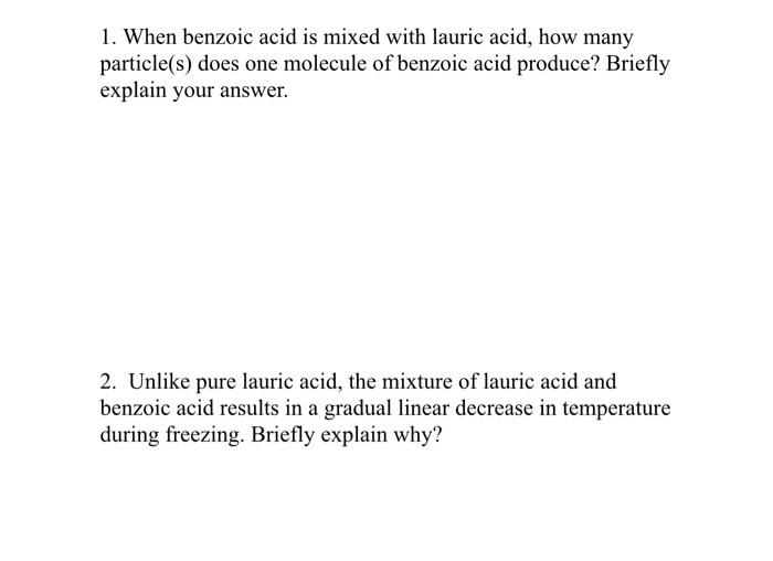 image Lauric Acid And Benzoic Acid Solution