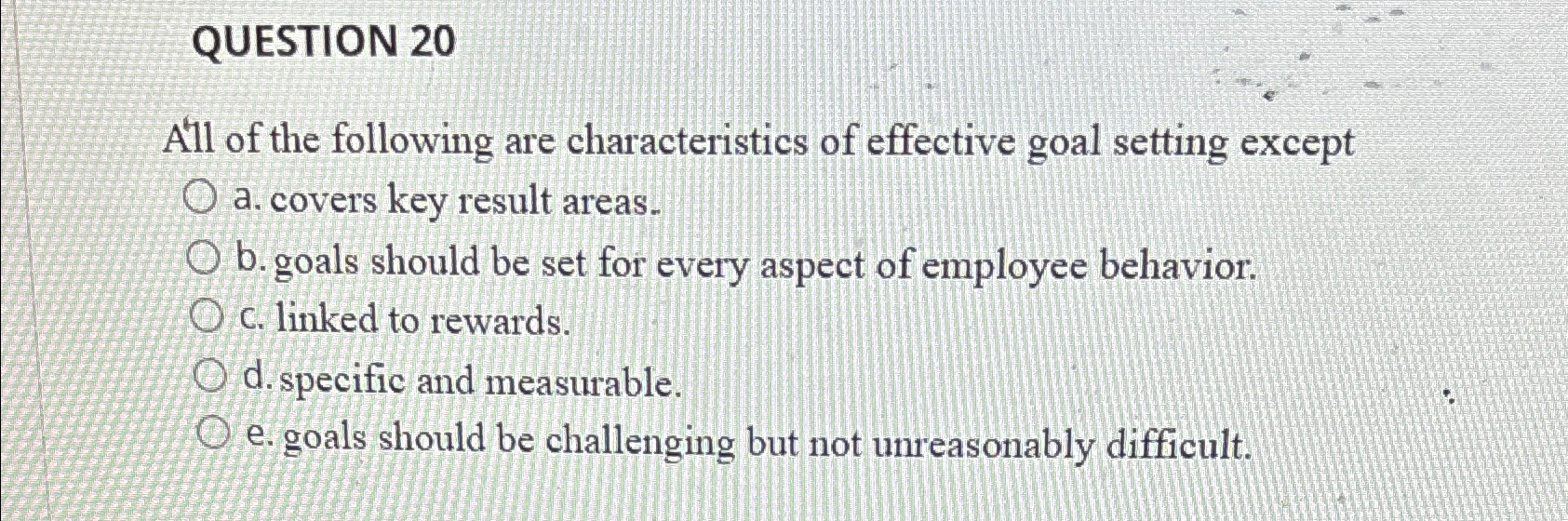 Solved QUESTION 20All of the following are characteristics | Chegg.com