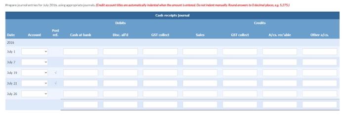 Prepare The Following Ledger Accounts T Format For Chegg Com   Image