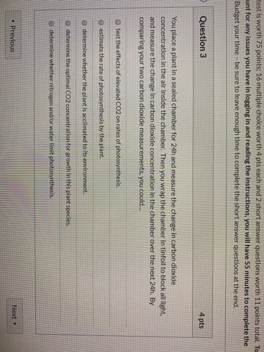 Solved test is worth 75 points: 16 multiple choice worth 4 | Chegg.com