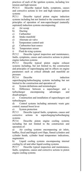 Solved practices of each of the ignition systems, including | Chegg.com