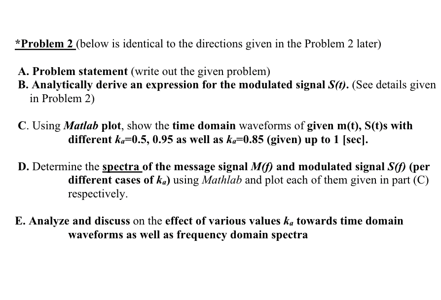 Solved Plot the time domain plots for the results of | Chegg.com