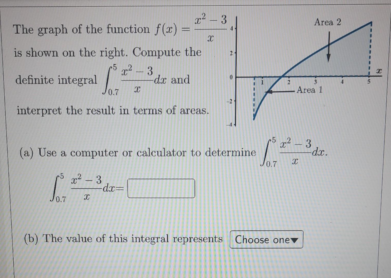 Solved Area 2 X2 3 The Graph Of The Function F X Is