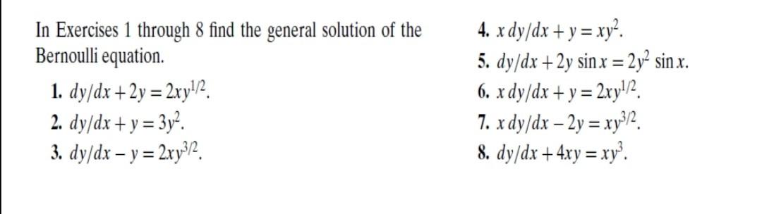 Solved In Exercises 1 through 8 find the general solution of | Chegg.com