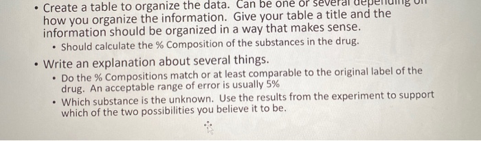 Solved Create a table to organize the data. Can be one how | Chegg.com