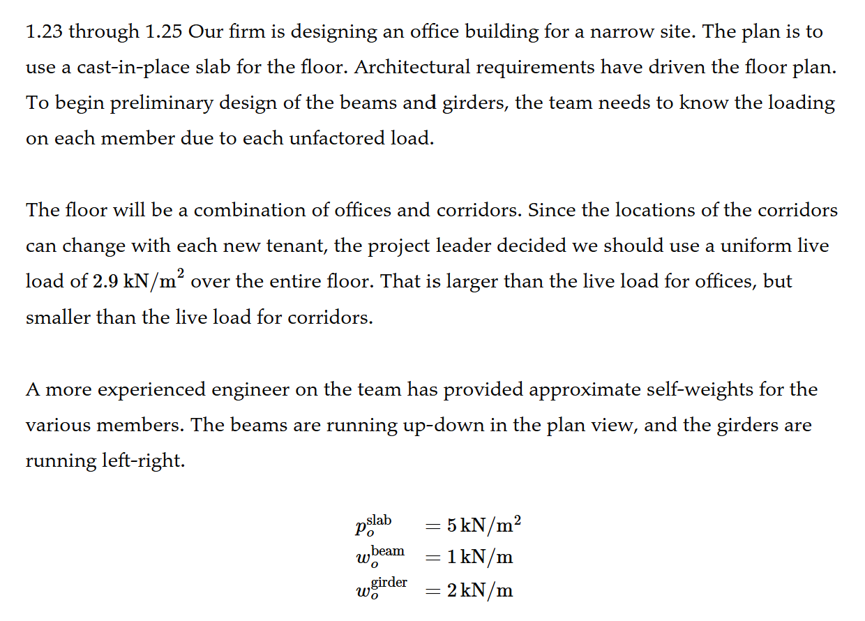 1.23 ﻿Structural Analysisa. ﻿Find the idealized live | Chegg.com