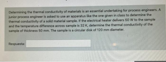 Solved Determining the thermal conductivity of materials is | Chegg.com