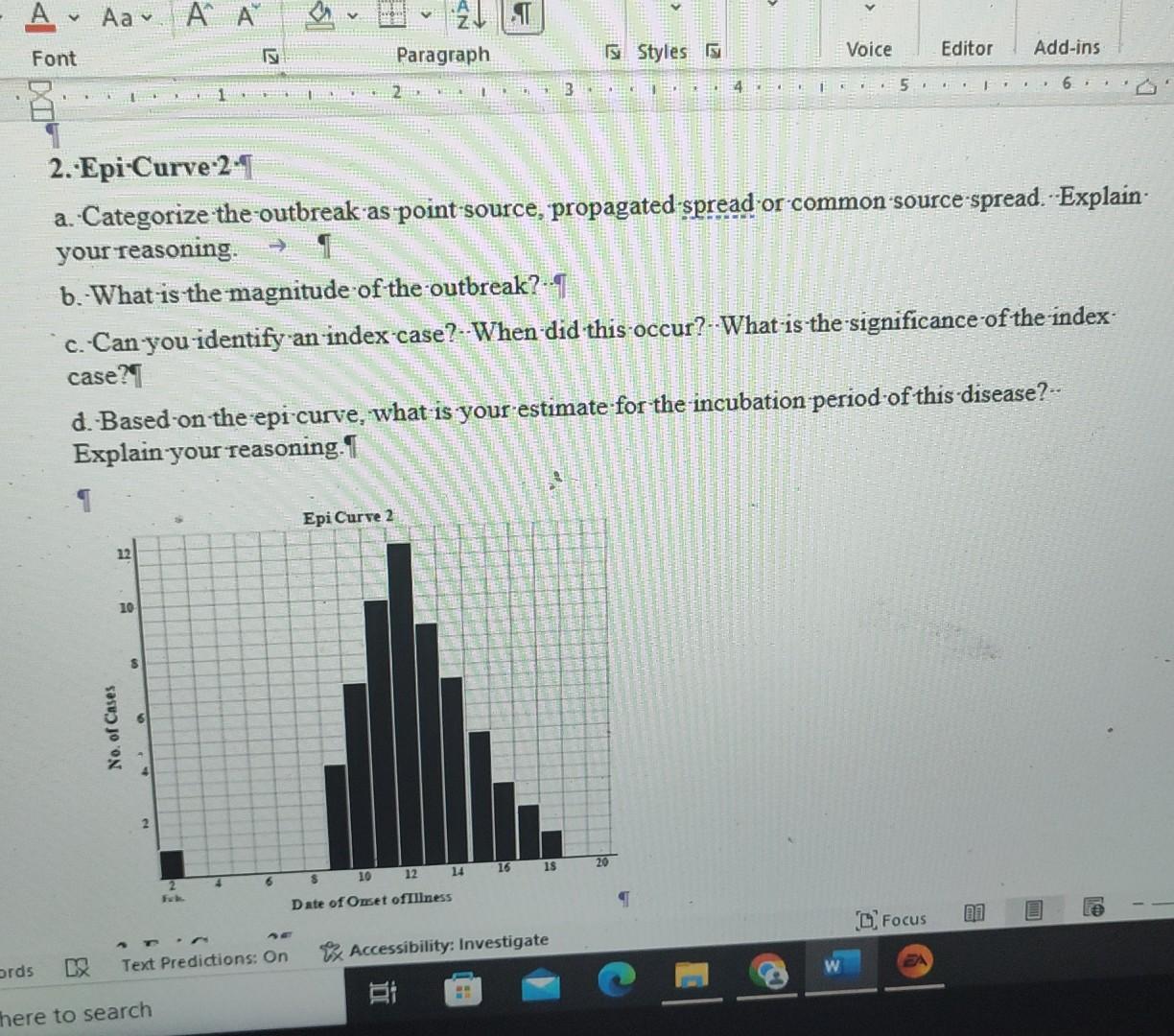 Solved a. Categorize the-outbreak as point-source, | Chegg.com