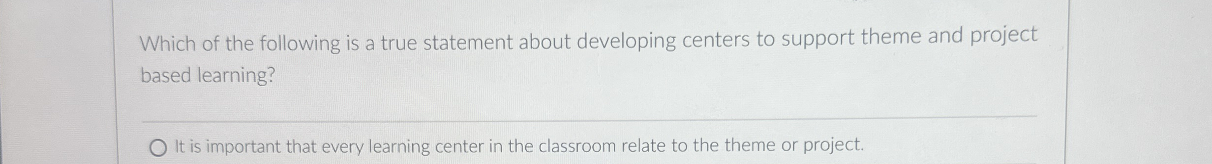 Which of the following is a true statement about | Chegg.com