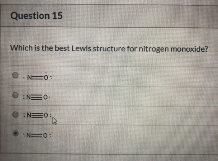 Solved: Question 15 Which Is The Best Lewis Structure For ... | Chegg.com