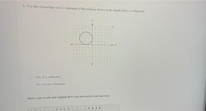 Solved Answer the vertical line test questions below. a. Use | Chegg.com