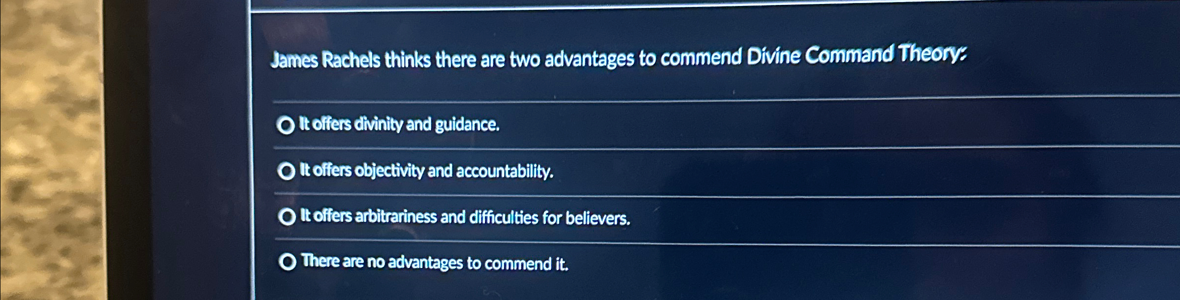James Rachels thinks there are two advantages to | Chegg.com