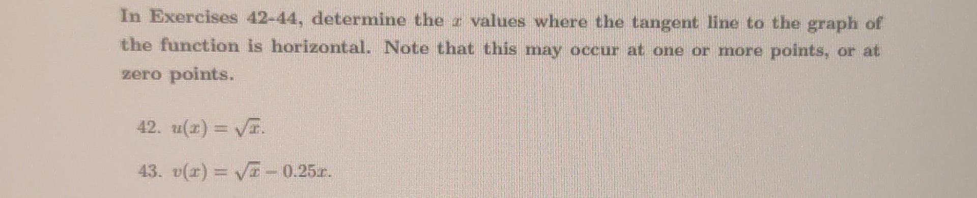 Solved In Exercises 42-44, determine the values where the | Chegg.com