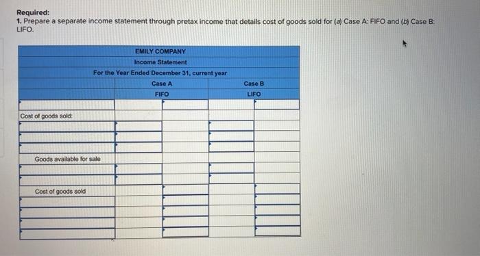 Solved Required: 1. Prepare a separate income statement | Chegg.com