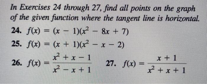 Solved In Exercises 24 through 27, find all points on the | Chegg.com