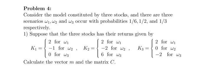 Solved Problem 4: Consider the model constituted by three | Chegg.com