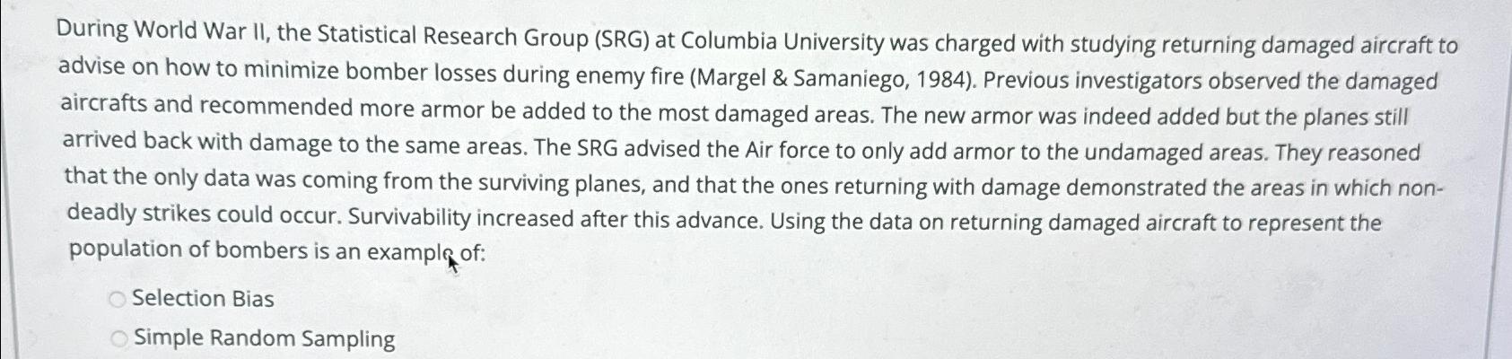 statistical research group world war ii