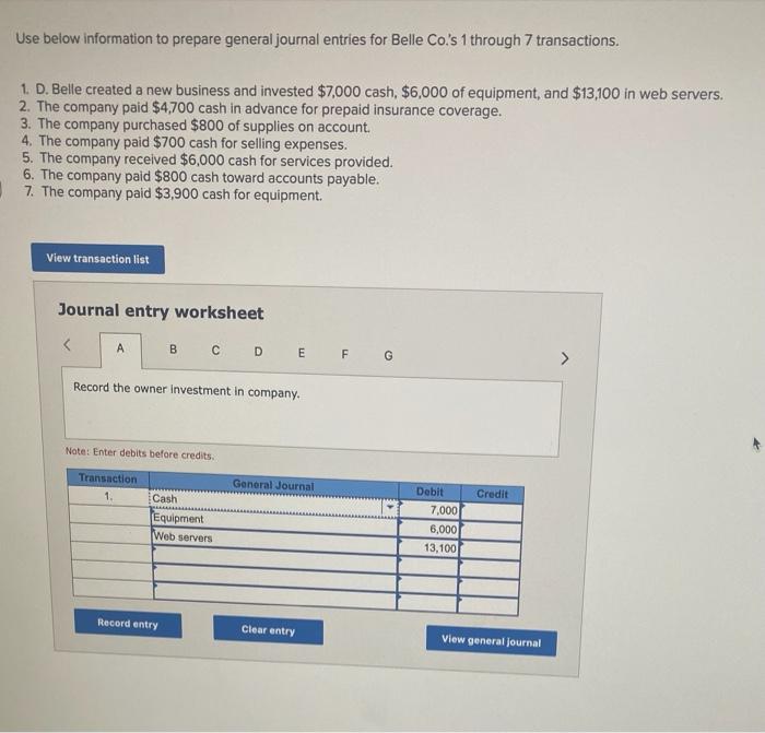 Solved Use below information to prepare general journal | Chegg.com