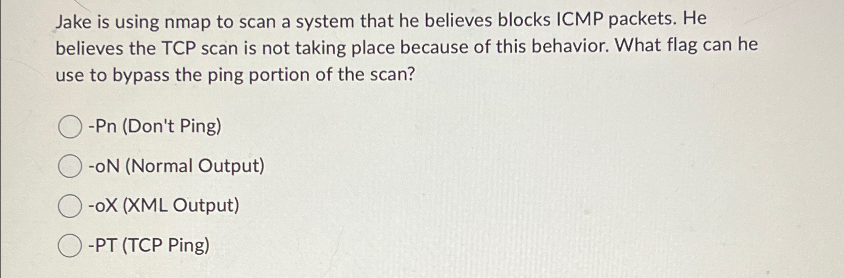 Solved Jake Is Using Nmap To Scan A System That He Believes | Chegg.com