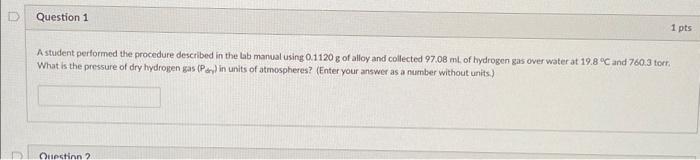 Solved A student performed the procedure described in the | Chegg.com