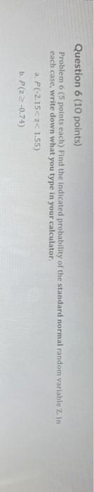 Solved Question 6 (10 points) Problem 6 (5 points each) Find | Chegg.com