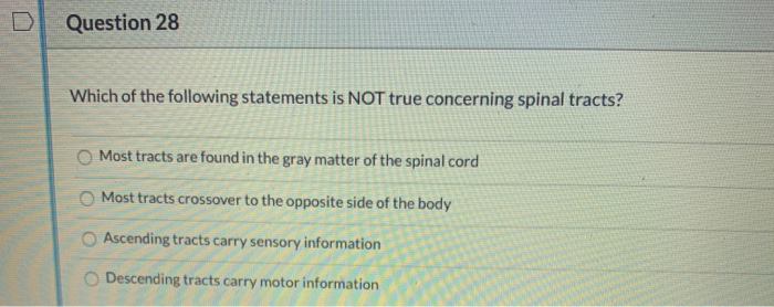 Solved Dl Question 28 Which Of The Following Statements Is | Chegg.com Solved Dl Question 28 Which Of The Following Statements Is | Chegg.com
