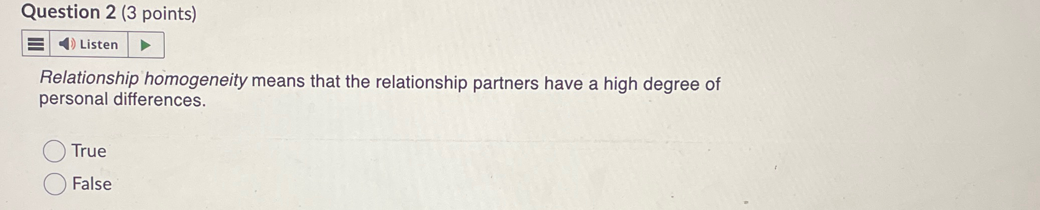 Solved Question 2 (3 ﻿points)Relationship homogeneity means | Chegg.com