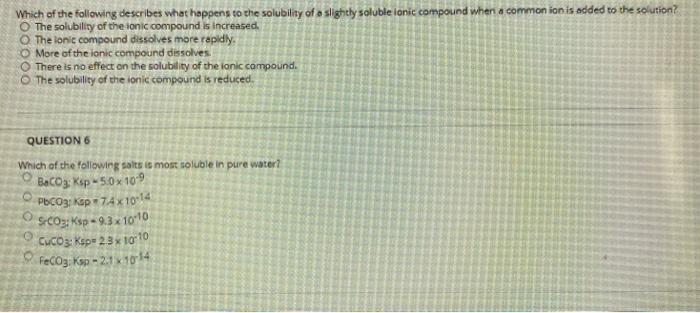 Solved Which of the following describes what happens to the | Chegg.com