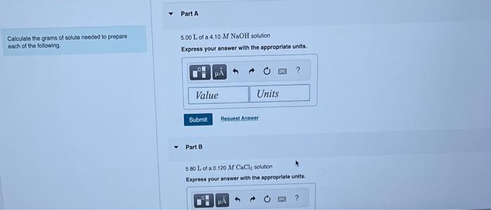 Solved Calculate the grams of solute needed to prepare 5.00 | Chegg.com