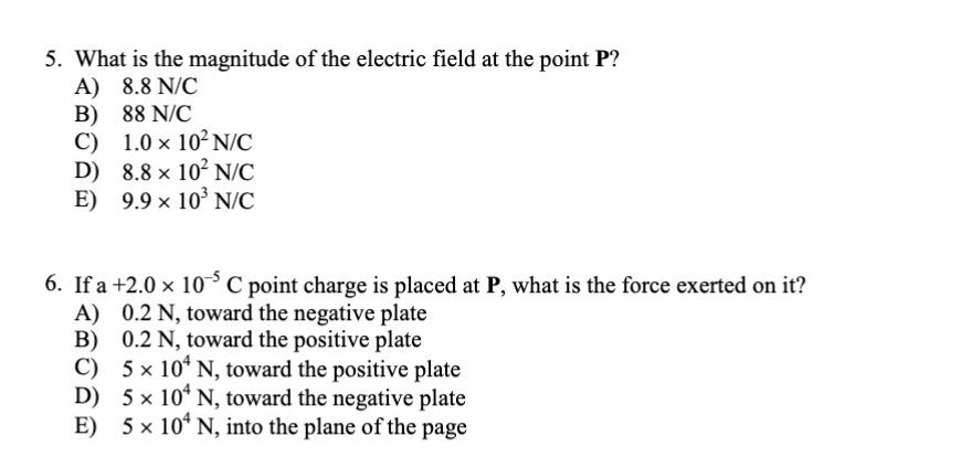 Solved What is the magnitude of the electric field at the | Chegg.com
