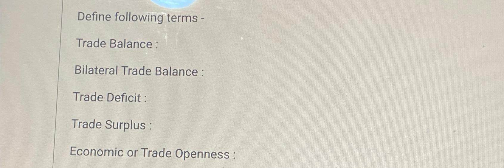 define balance of trade surplus