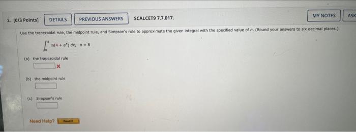 Solved Use the trapezoidal rule, the midpoint rule, and | Chegg.com