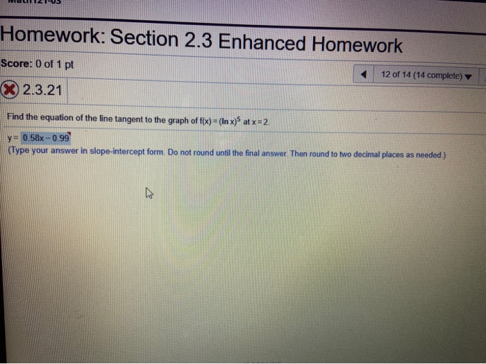 Solved I understand how to find 0.58x but I'm confused on | Chegg.com