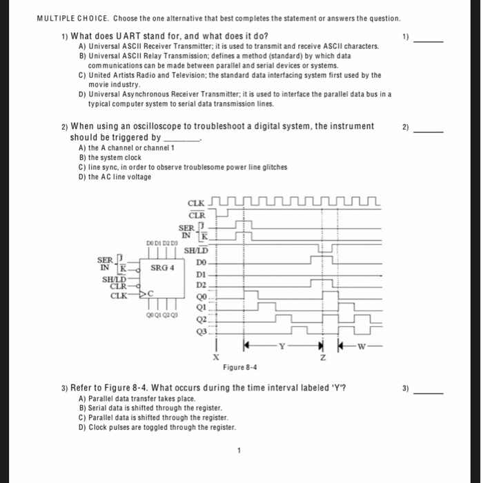 Solved Multiple Choice Choose The One Alternative That B Chegg Com