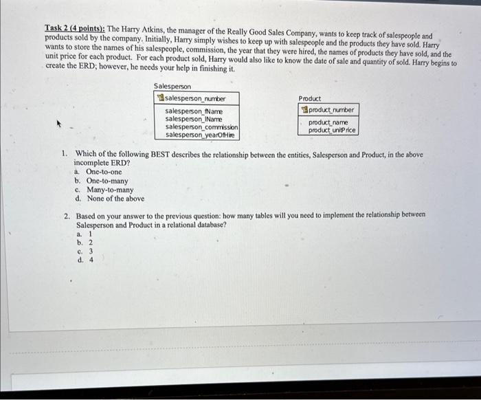 Solved Task 1 ( 20 points): Use the following data model to | Chegg.com