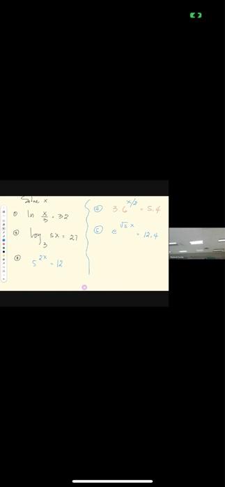 \( \begin{array}{l}\log _{3} 5 x=27 \\ 5^{2 x}-12\end{array} \)