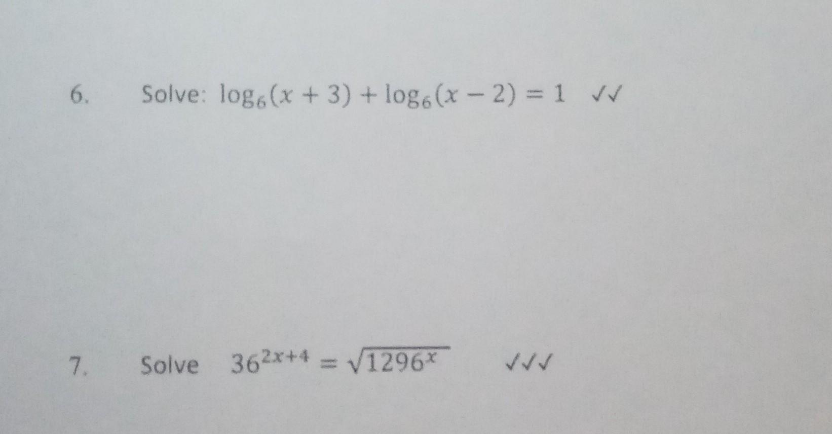 log3 3x 2 )= log3 4x 6