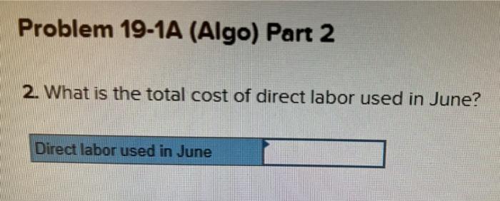 Solved Required Information Problem 19-1A (Algo) Computing | Chegg.com