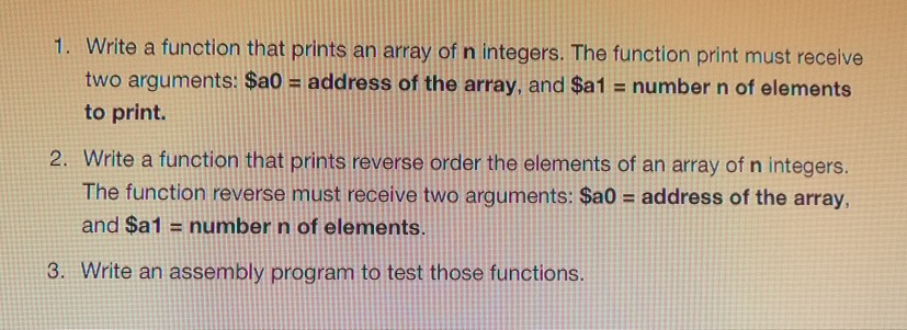Solved There are 2 queastions. Please write assembly | Chegg.com
