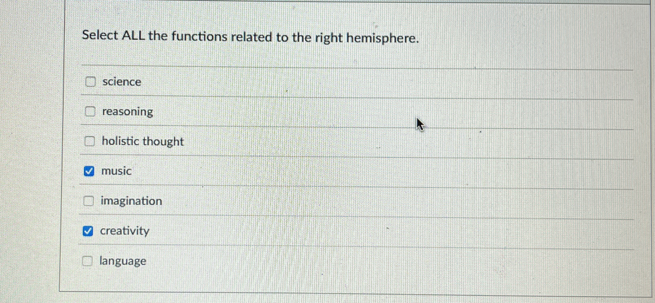 Solved Select ALL the functions related to the right | Chegg.com