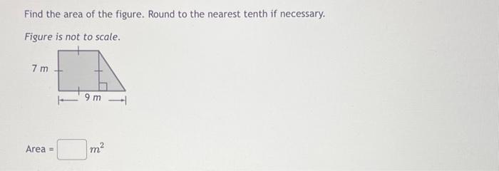 Solved Find the area of the figure. Round to the nearest | Chegg.com