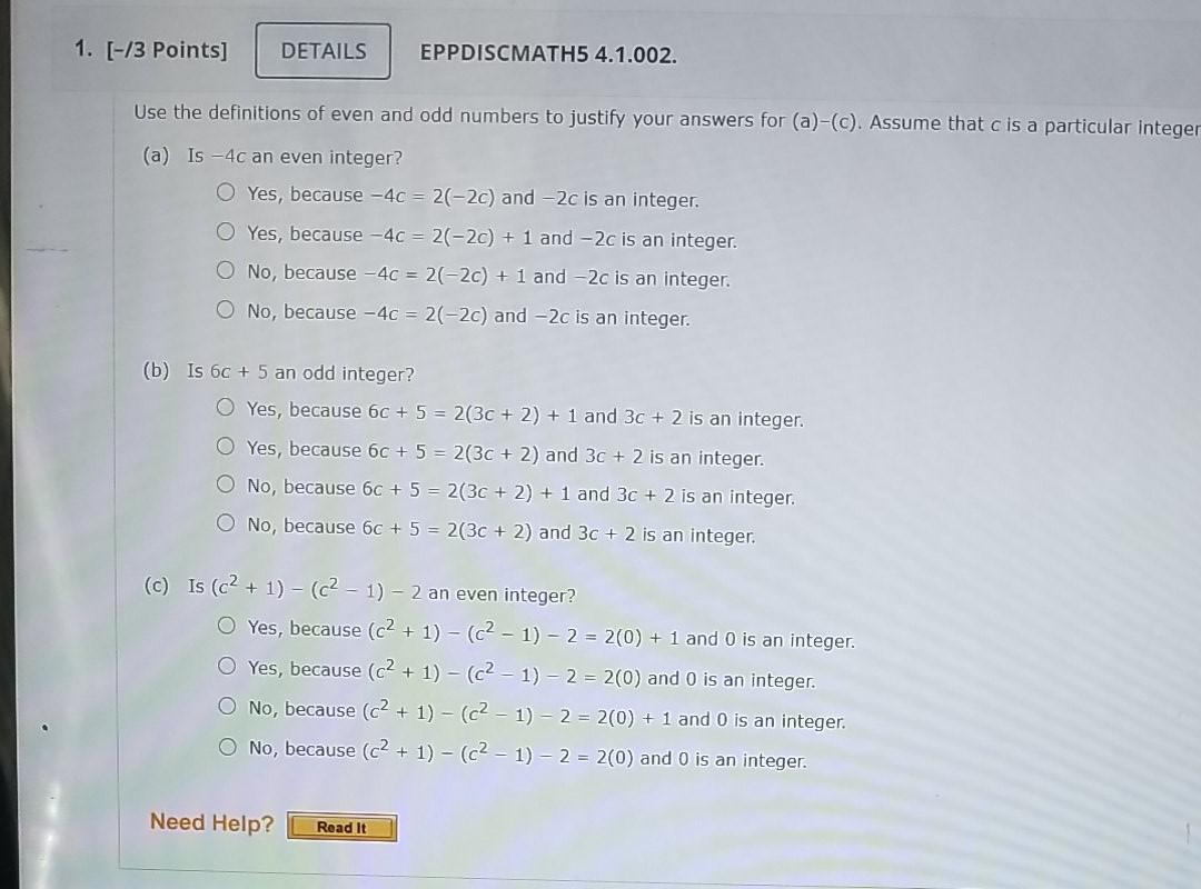 Solved 1. [-/3 Points] DETAILS EPPDISCMATH5 4.1.002. Use the | Chegg.com